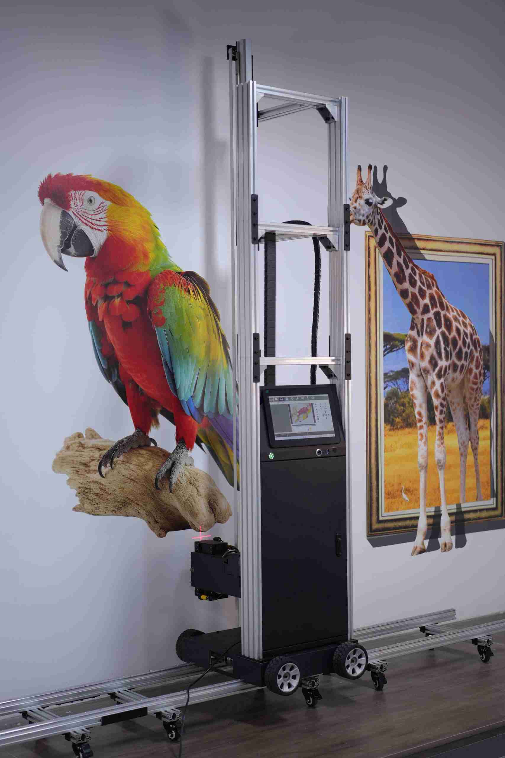 Çift Epson I1600 Yüksek Hızlı 3D Duvar Baskı Makinesi Kablosuz Kontrol ile